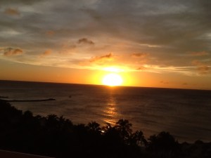 sunset in Aruba